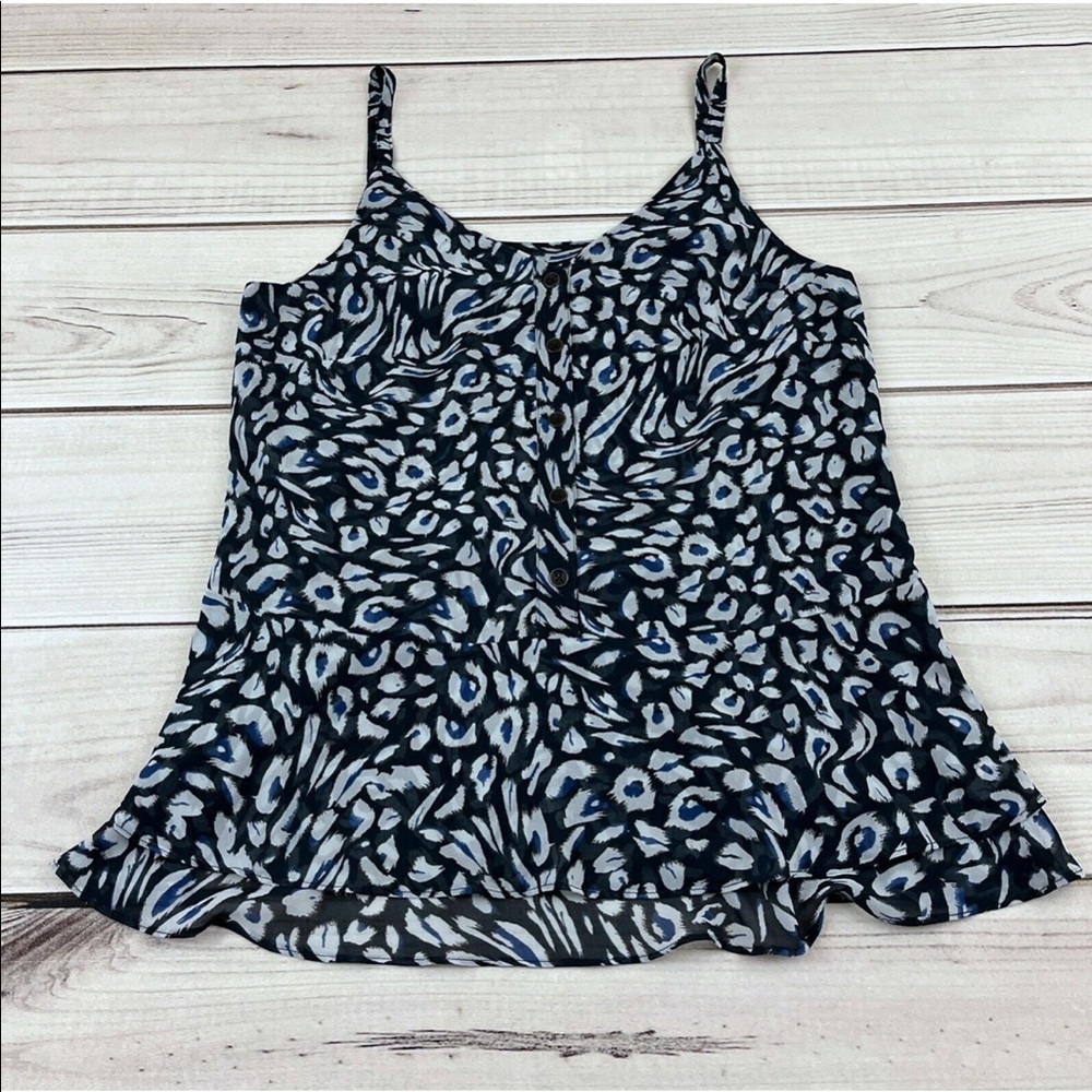 CAbi Peplum Purr Navy Cami - NWOT